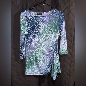 Mark Zunino Blue and Purple Abstract Top
